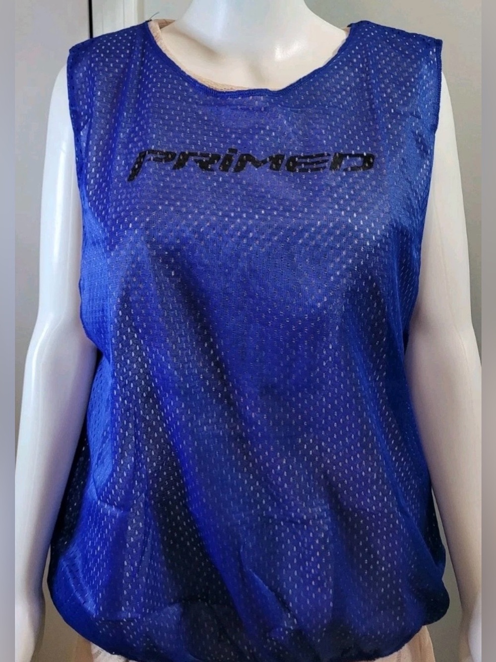 Blue Mesh Athletic Tank Pinnies with '”Primed' Logo Unisex Adult Set of 21